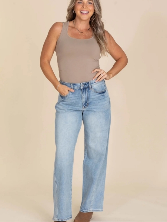 Judy Blue Denim - Judy Blue Wilhemina Rigid Magic Baggy Wide Leg Jeans
